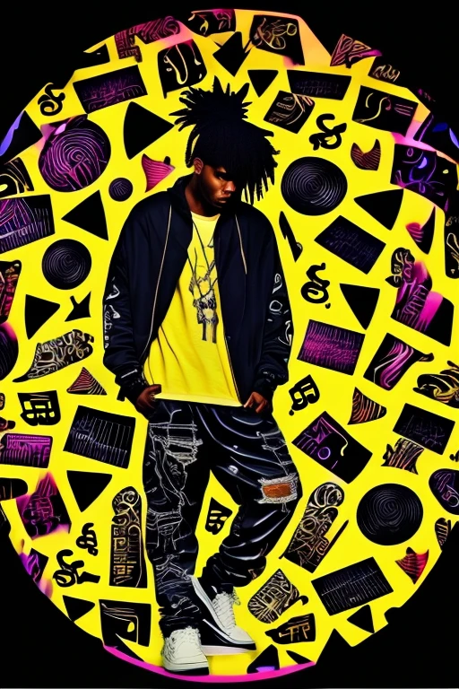 A background filled with scattered musical notes in various sizes and colors

A background completely filled with scattered musical notes in various sizes and colors, covering the entire screen.

jovem negro estilo de trap no studio e com cabelo curto com joias de ouro

beautiful girl colorful image

Dance hiphop Dance CREW  Waacking Dance

Punking 

 girl

black medium hair black medium hair 

Five fingers Baggy clothes Baggy clothes