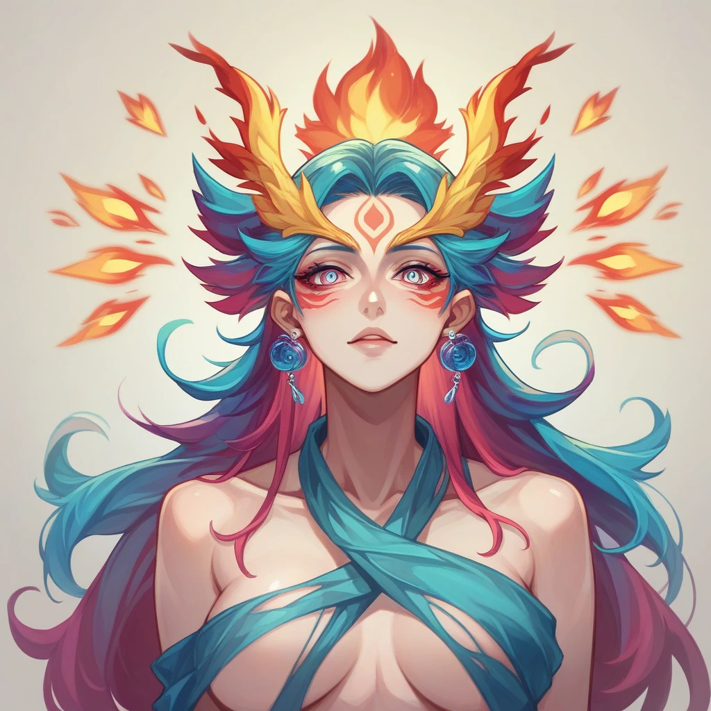 A beautiful realistic phoenix is reborn in the psychedelic firestorm. , it has a very visible and highly textured aura and the title "Fenix" designed with fire all around it in 3d in 8k