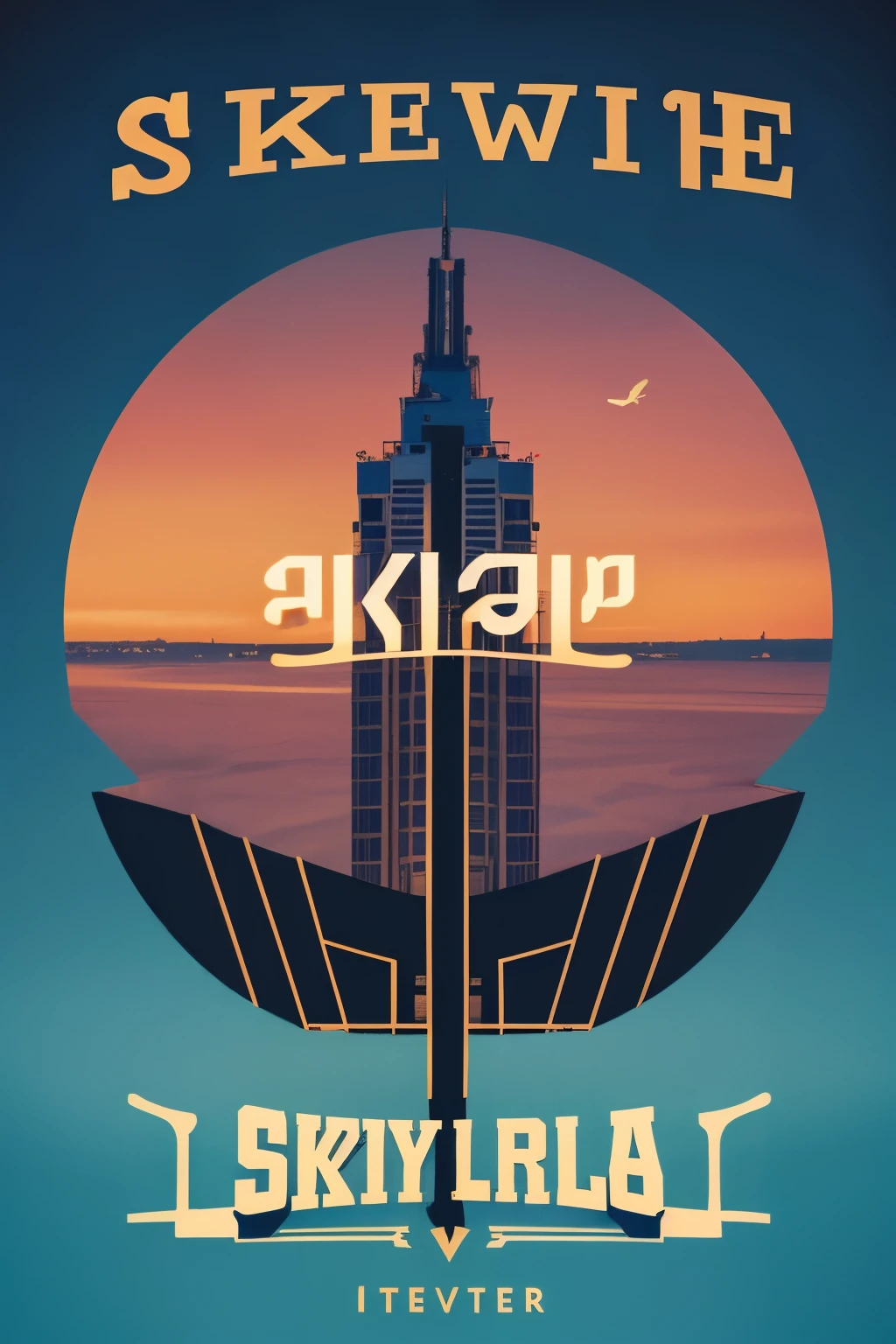 Skylark font logo design