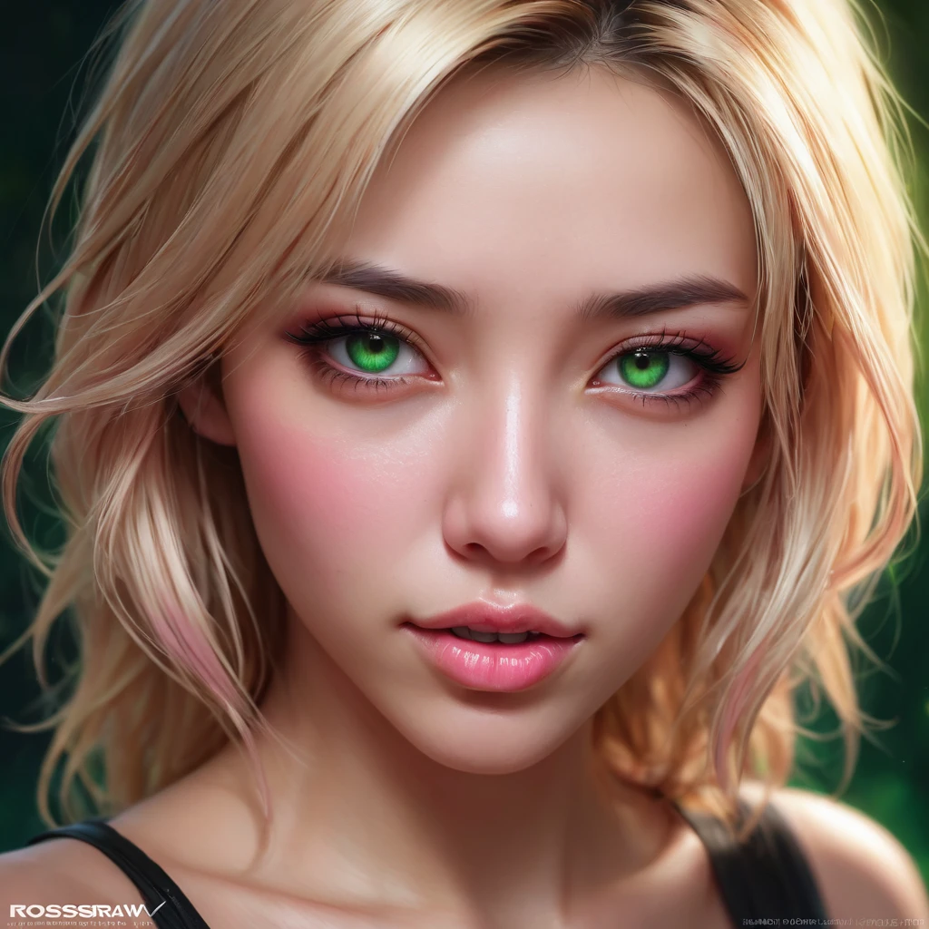 Oral rape of the woman blonde hair green eyes and pink batm and a black top, realistic art style, RossDraws portrait, Artgerm portrait, Anime realistic artstyle, 4K realistic digital art, 4K realistic digital art, 8K Artgerm Bokeh, DeviantArt Artstation CGScosiety, ArtGerm extremely detailed, made with anime painter studio, RossDraw digital painting, (cum on face:1.3), (cum on black top: 1.3)