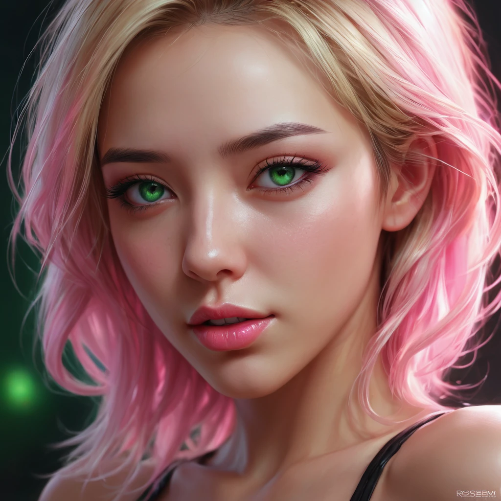 Oral rape of the woman blonde hair green eyes and pink batm and a black top, realistic art style, RossDraws portrait, Artgerm portrait, Anime realistic artstyle, 4K realistic digital art, 4K realistic digital art, 8K Artgerm Bokeh, DeviantArt Artstation CGScosiety, ArtGerm extremely detailed, made with anime painter studio, RossDraw digital painting, (cum on face:1.3), (cum on black top: 1.3)