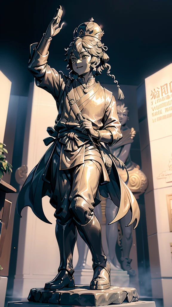 男孩的黄金statue，王子的黄金statue，黄金statue，男孩statue，长发男孩的黄金statue，statue，European aristocratic style clothing，贵族Men's dress，Tuxedo，Medieval style，Palace style，Men's dress，黄金statue，少年的黄金statue，男孩的黄金statue，黄金少年statue，巨大statue，Vision，巨型statue，男孩statue，femboy，Tomgirl，巨大statue，Gold statue，statue，黄金男孩statue，Smiling emoticon，微笑表情的statue，crown，crown，crown