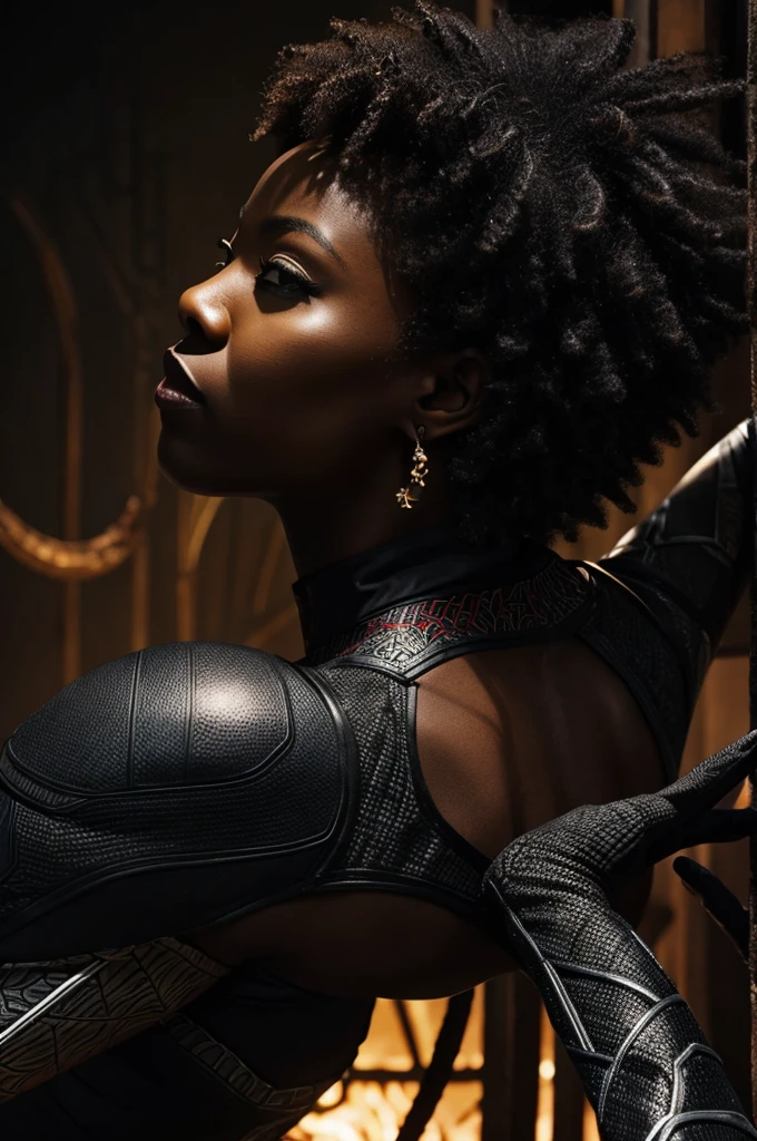 Black panther woman BACK with spider Wen