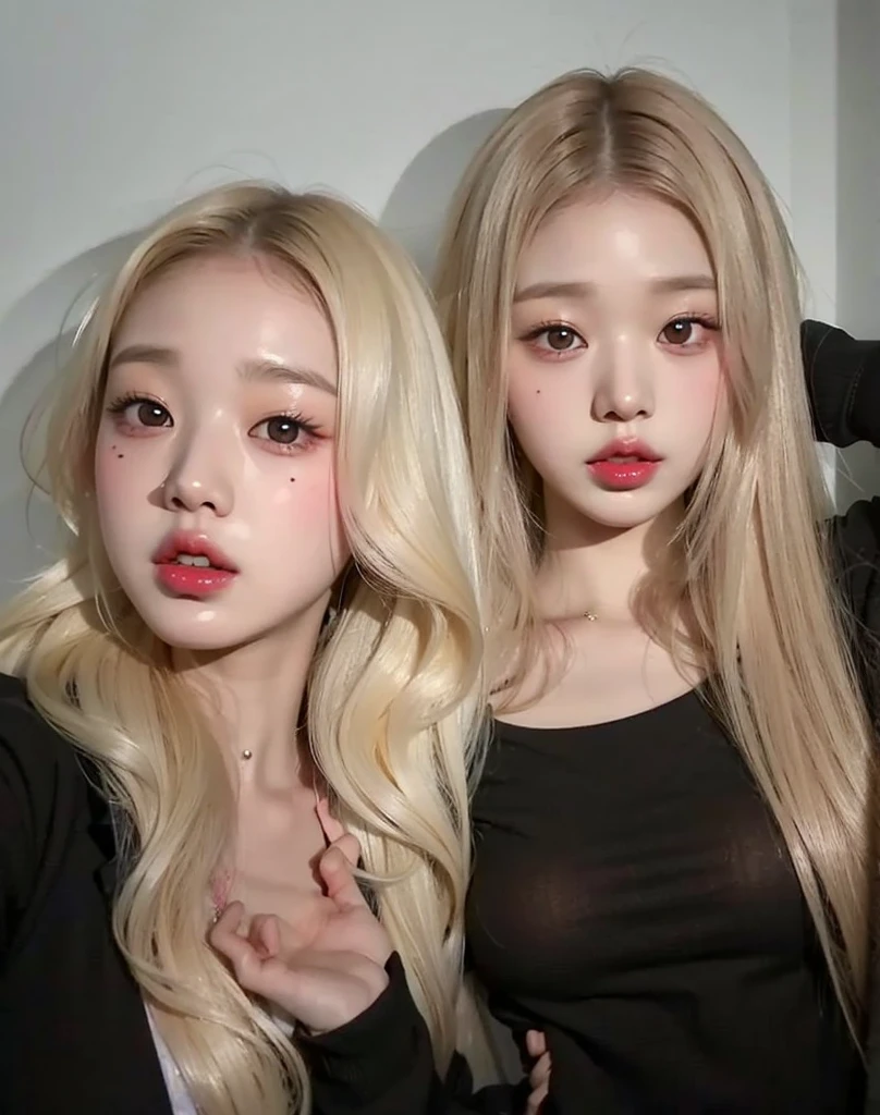 Wonyoung from IVE face, foto realista, ultra HD, 8k, big juicy lips