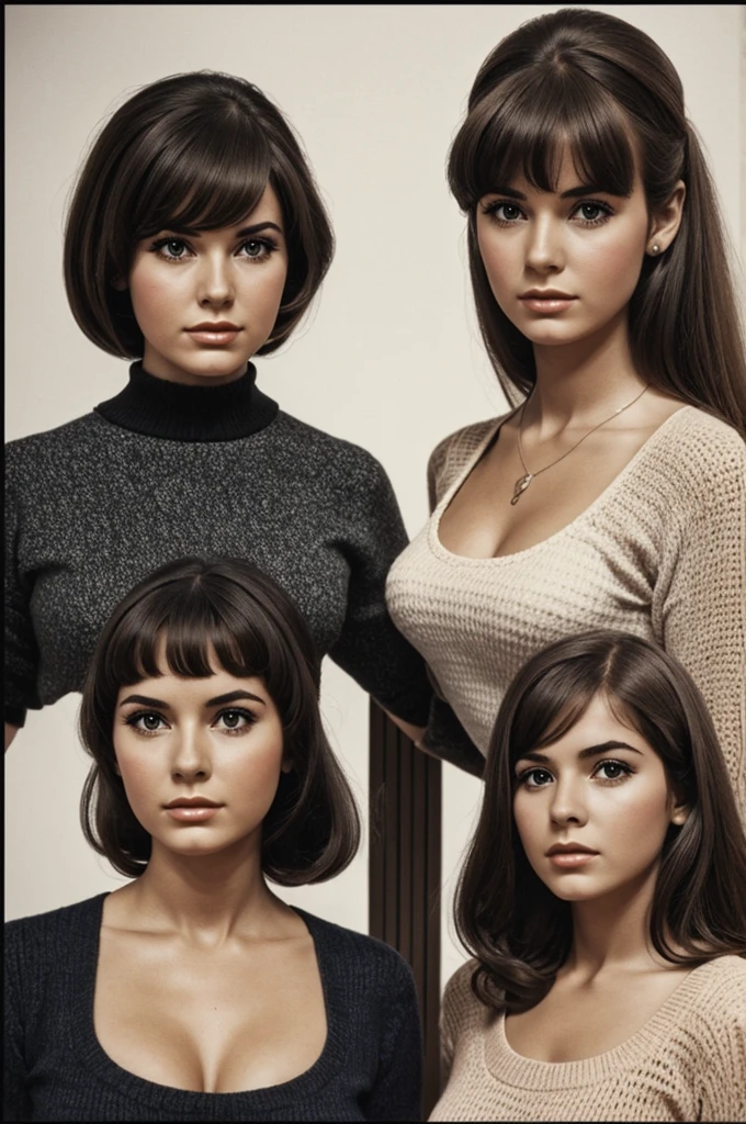 Super powerful girls of the 60s photo realistic