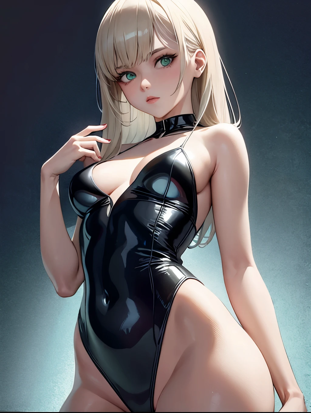 perfect body, sensual cleavage, , feminine super small suit and tie, wearing Ultra HD tight , 4k image, best image quality, (fidelity: 1.4), photoreal, light green eyes, eyelashes, beautiful pupil, shadows, light blush, delicate facial features, reasonable facial features, exposed waist, natural poses, showing her beauty, , showing some , cute pose, solo girl, translucent clothes, super small tight clothes