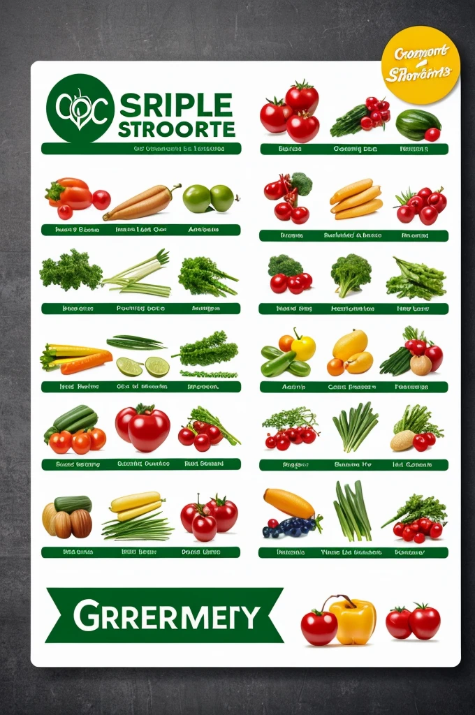 Create a simple grocery store logo