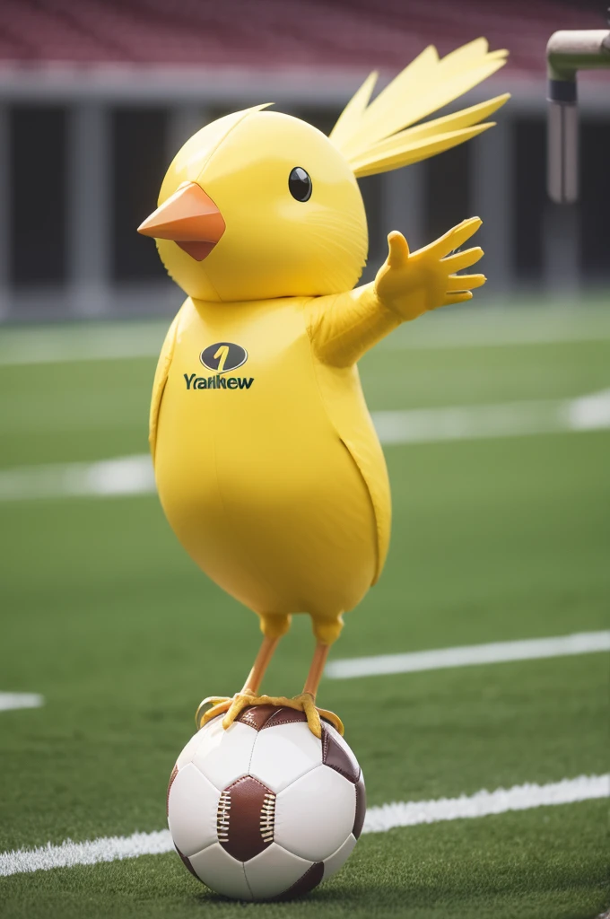 Make a yellow canary football mascot