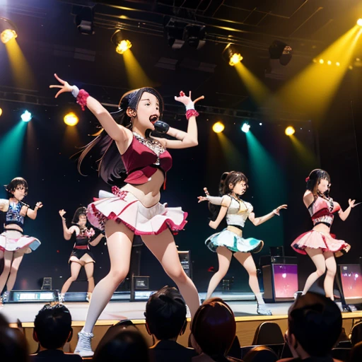 Five-member idol group、Dancing on stage、Singing on stage、