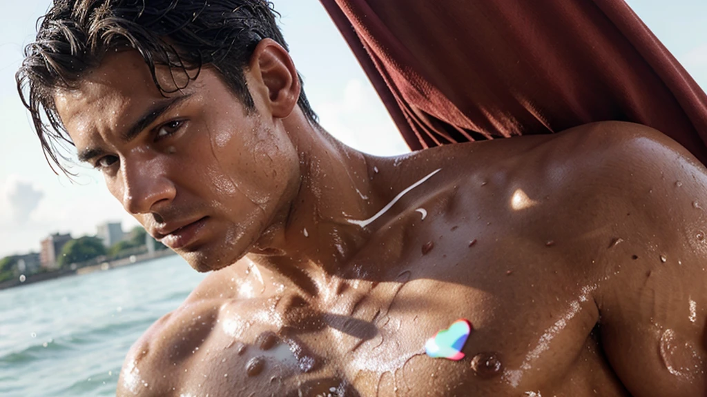 male model. wet. Young