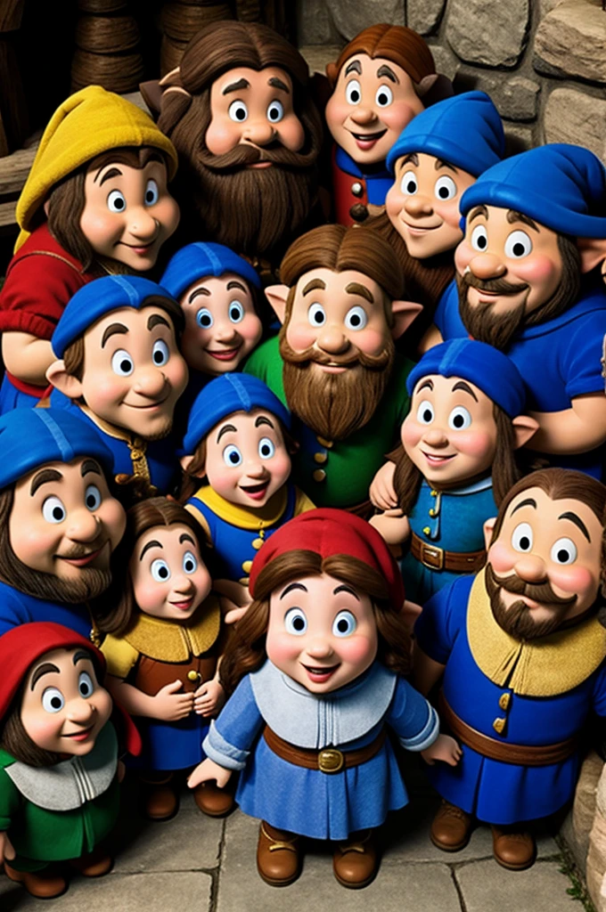 A princess with 7 dwarfs