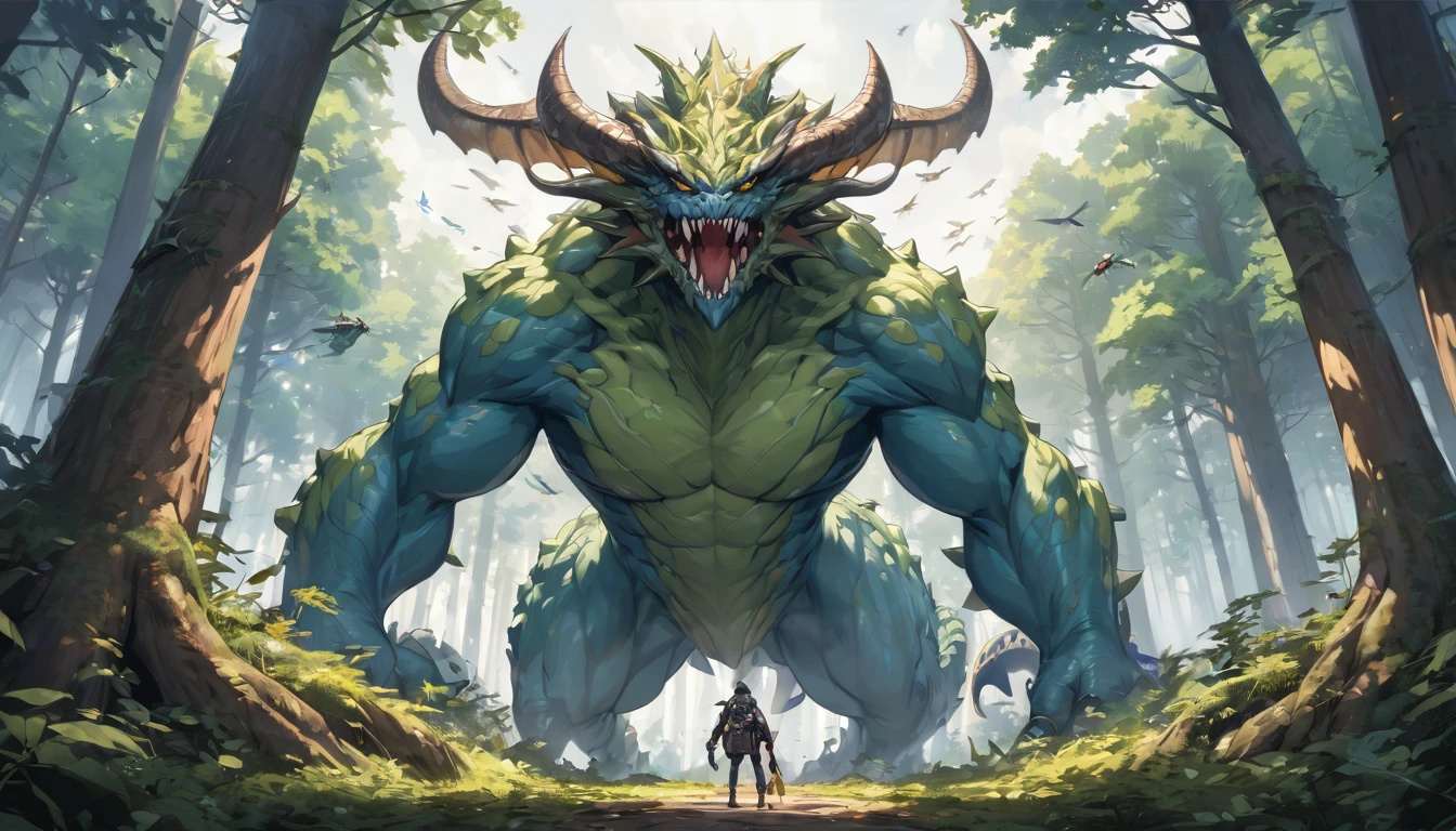a giant monster was earing earth
, <lora:[XL]å·¨å½æ»å:1>, anime screencap, 8k, masterpiece