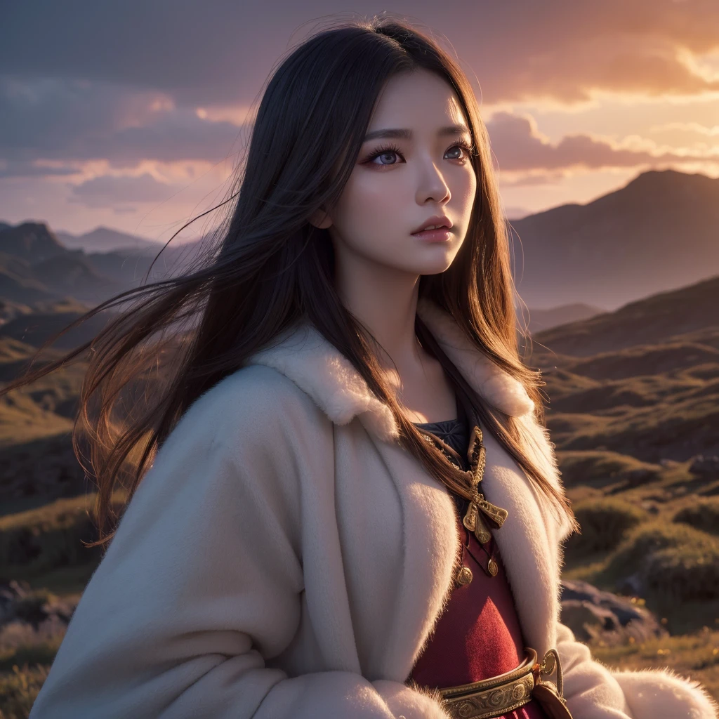 CG Giant Secret Realm,Asian women pose in colorful bikinis, Realistic secret manga girl rendering, detailed face of a asian girl, Realistic in the secret world, Smooth CG art, Realistic. Cheng Yi, Realistic secret style, A lovely secret rendering, Rendu portrait 8k, Render character art 8 K, Kawaii realistic portrait, (Linen batik scarf), Angry fighting stance, looking at the ground, Batik linen bandana, Chinese python pattern long-sleeved garment,Uncharted(Abstract propylene splash:1.2), Dark clouds lightning background,ruins(realisticlying:1.4),Black color hair,Flour fluttering,Telephoto lens high, A high resolution, the detail, RAW photogr, Sharp Re, Nikon D850 Film Stock Photo by Jefferies Lee 4 Kodak Portra 400 Camera F1.6 shots, Rich colors, ultra-realistic vivid textures, Dramatic lighting,8K quality, Girls,Backstreets, Dark clouds lightning background(realisticlying:1.4),Black color hair,Uncharted, RAW photogr, Sharp Re, Nikon D850 Film Stock Photo by Jefferies Lee 4 Kodak Portra 400 Camera F1.6 shots, Rich colors, ultra-realistic vivid textures, Drama light film CG society,Tropical canyon battle scene、Chinese big breasts、Vintage trench coat、three kingdom、ember、100 people、Faraway view、intense battles、high detal、masuter piece、NSFW,Multi-layered long-sleeved gauze garment,Quick-dry vest,Colorful cotton and linen sweater,Red and black snake cloak cloak,Doomsday ruins(Uncharted)Climb the streets(Armageddon)eyes filled with angry,He clenched his fists