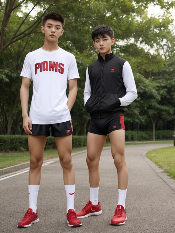 teenagers , very young , light-skin , wearing an dark red sexy underwear, tmasterpiece,k hd,the feet,Transparent sports vest,semi transparent,black long socks,The barefoot , red colour , handsome and cute , extreme cute boy , white skin , dark red underwear boxers shorts , extremely tall and cute boy ,oppa model , handsome model , full body , dark red boxers underwears short shorts , black socks , white light-skin , Chinese model , young boy , white skin , handsome and extremely cute , red boxers underwear shorts , long black socks , handsome model , at the park , jogging , model oppa , long legs , jogging , running , high knee black socks ,black long socks , stand up , extremely tall , extremely high , red underwears , red sports underwear , long black socks , clean and white legs , Chinese model , extremely long legs , looking at the camera , clean and white thigh , heavy bulge , kid face , b , wearing red underwears boxers , light and white skin , Chinese model , strike a pose , sexy pose , flexing pose , show off his handsome pose , size different , height different , tallest boy in the world , height comparison with other boy