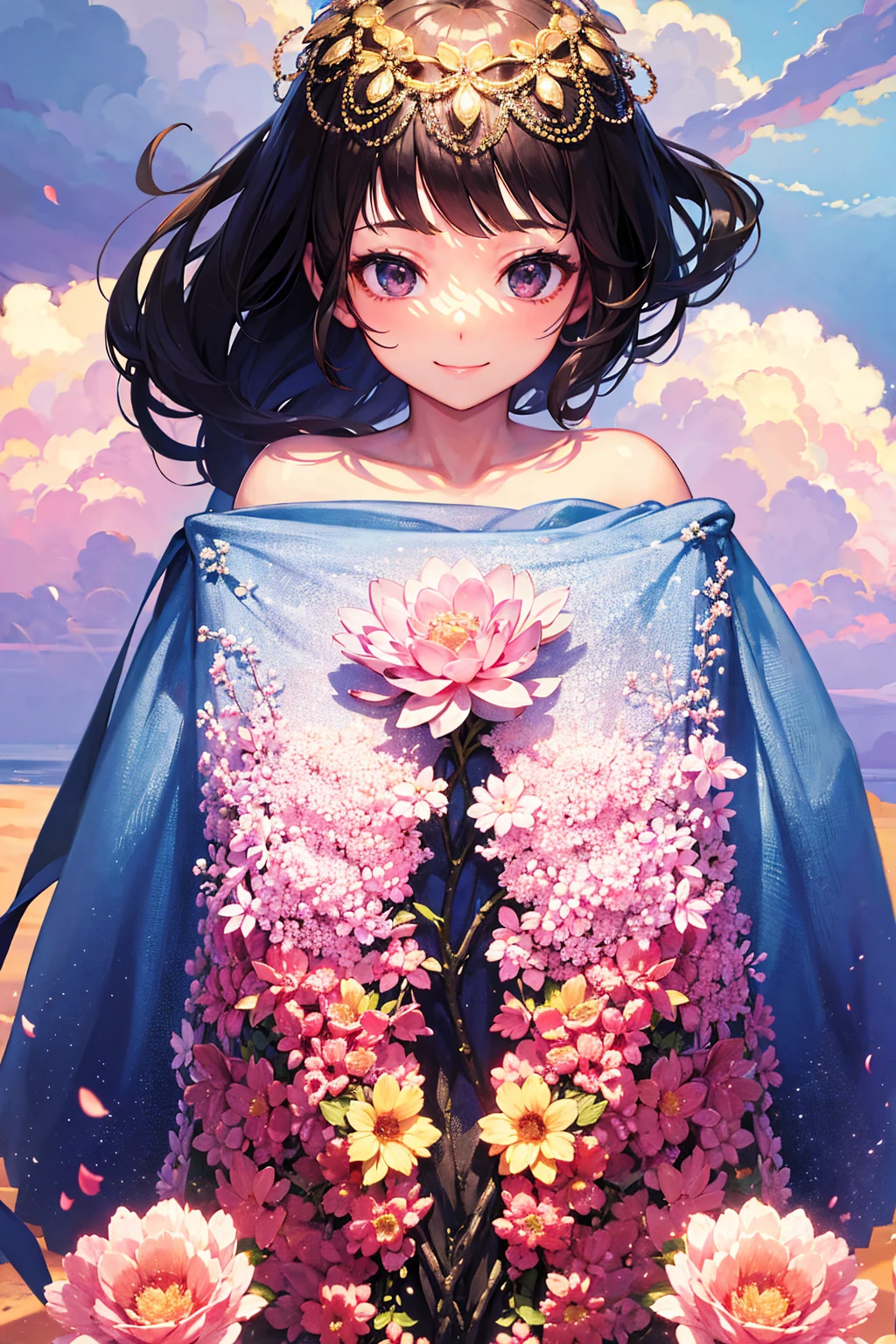 Photorealistic、Highest quality、Highest Resolution、Highest quality、８Ｋ、1人のBeautiful woman、Beautiful woman、Beautiful woman、hot、summer、smile、Smile、Upscaling、