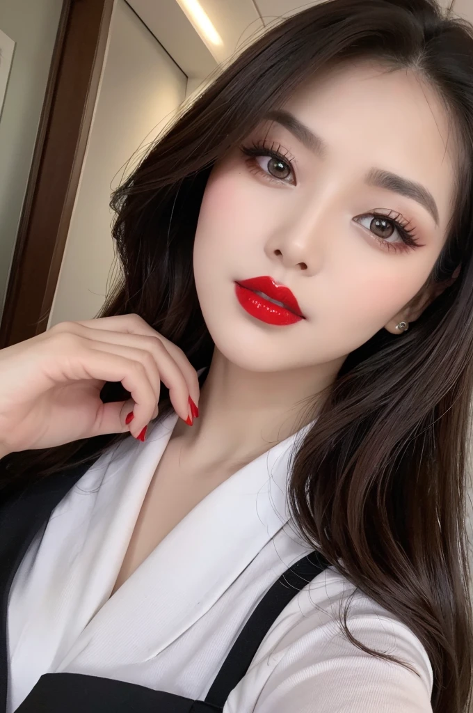 secretary woman Red Lip