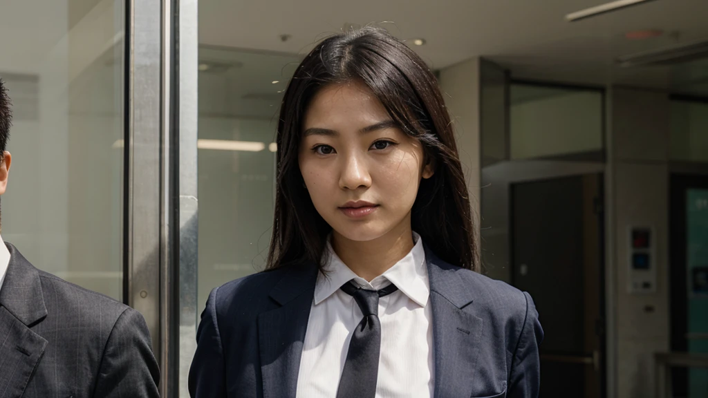 Asian girl. corporate .  suit. has