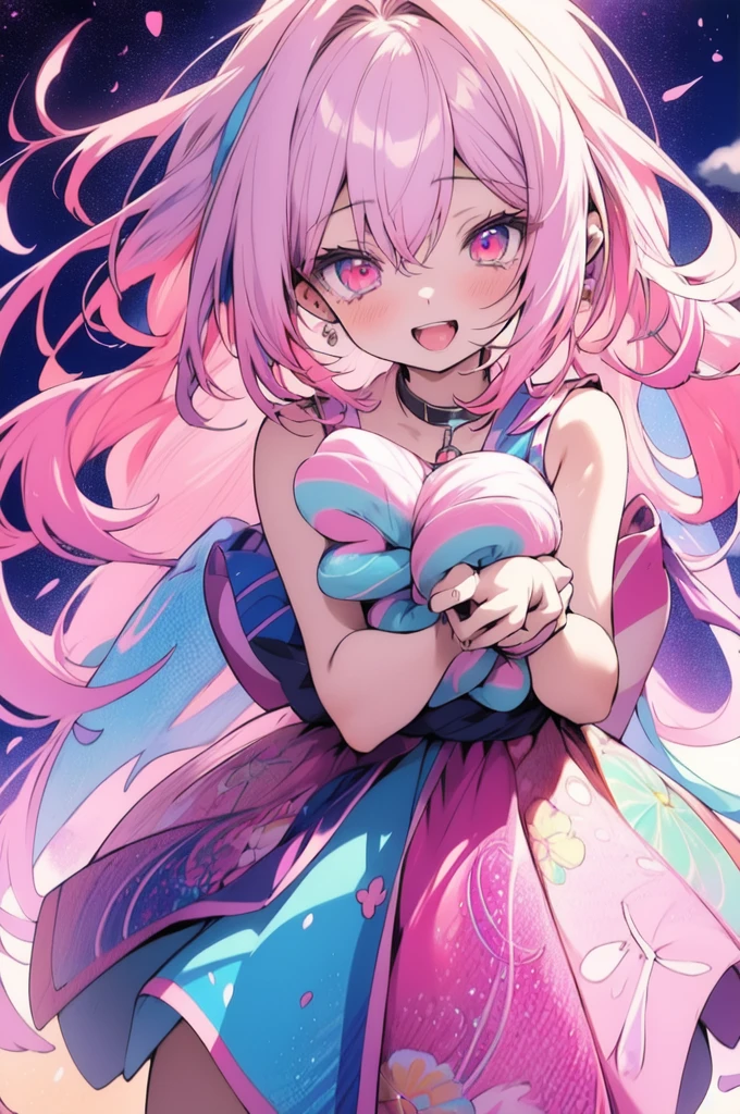 Anime girl with colorful hair and colorful dress, rossdraws pastel vivid, rossdraws cartoon vibrant, Anime Style 4k, Beautiful anime portraits, art germ colorful!!!, ! Dream Art Germ, Beautiful Anime Girls, Anime style digital art, anime art wallpaper 4k, anime art wallpaper 4k, Digital anime art, Highly detailed art gems