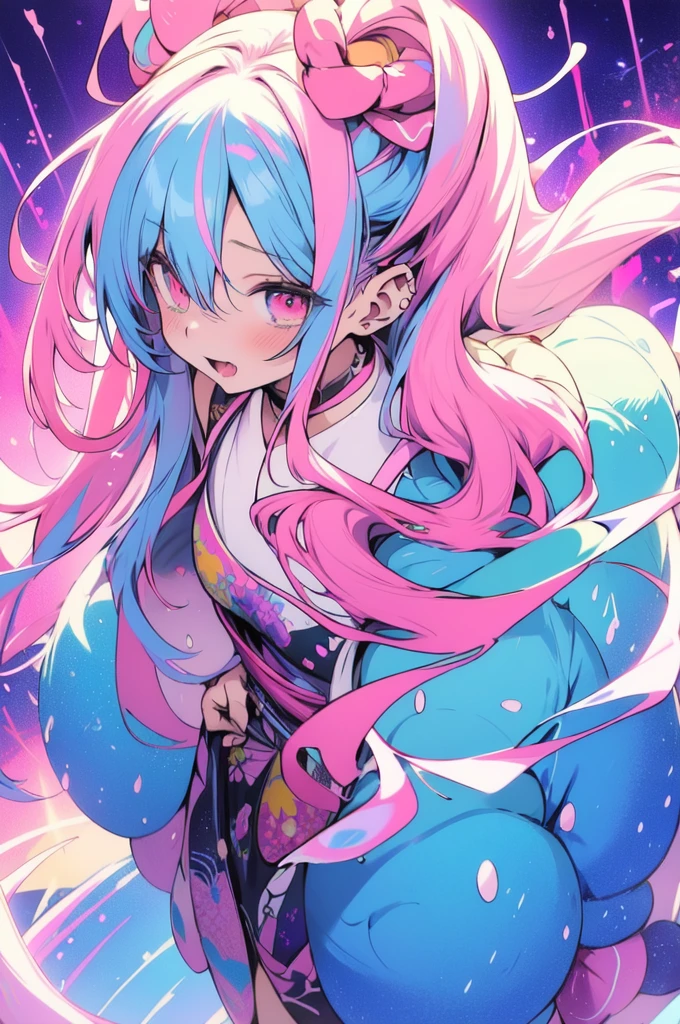 Anime girl with colorful hair and colorful dress, rossdraws pastel vivid, rossdraws cartoon vibrant, Anime Style 4k, Beautiful anime portraits, art germ colorful!!!, ! Dream Art Germ, Beautiful Anime Girls, Anime style digital art, anime art wallpaper 4k, anime art wallpaper 4k, Digital anime art, Highly detailed art gems