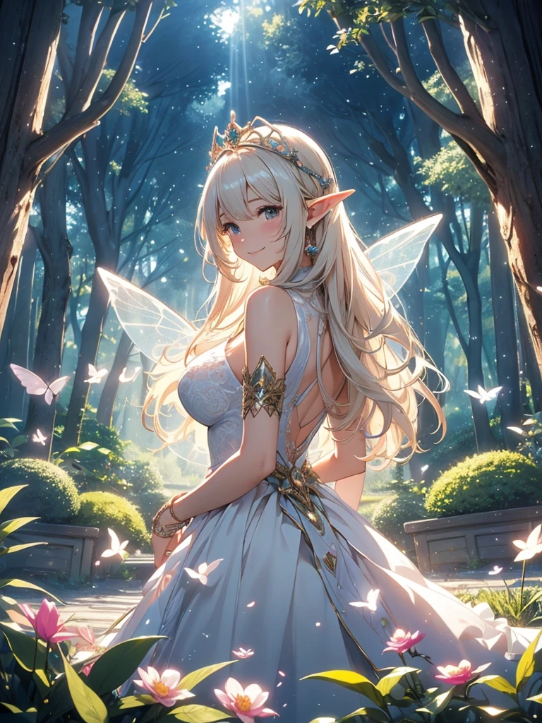 最high quality、1woman elf 、bionde、、、タロットカード風にBeautiful foam、、CourtyardShining fairy wings、E.G: Worst quality ,Flower fractal art 、see-throughbodystocking,Beautiful side shot, radiance,High-definition depiction, Realistic, 8K, Unity, beautiful Shot, light smile, Beautifully and vividly drawn, , Beautiful, beautiful, clear skin、sexly,beautiful dress,Countless rays of light pouring down, Swirling Light, big background, Raise one arm above your head, Intense light is emitted from the magic circle in front of the girl. forest、Lots of leaves、Green leaves、flower、Particles of light、Bedroom at night、Magic Palace、Fairy tale、
Romanticism,Cowboy Shot: The most beautiful form of chaos, Mr..々Farbe, Intertwined flowers, Particle,magical gentle light,smile,sexly,image quality、masterpiece、Beautiful Face、Super beautiful elf woman((Big breasted 22 year old office lady、Bust 100,Beautiful long ironed hair 、bionde hair,height: 165cm。、sexly、Esbian、、high quality、、Visual art、Written boundary depth、、Elf Ears、、universe、Happy smile、Gentle light、Elf forest、elegant、ticker beautiful decorative、、magic、forest、beautiful tiara、Beautiful bed、Beautiful Landscape、A kind smile、wonderful、Fluttering petals、Dance happily、、Cultivate fantasy、、Mystery light Lots of flowers、、art、forest, palace, art,mystery,Ultra-high resolution,atmosphere