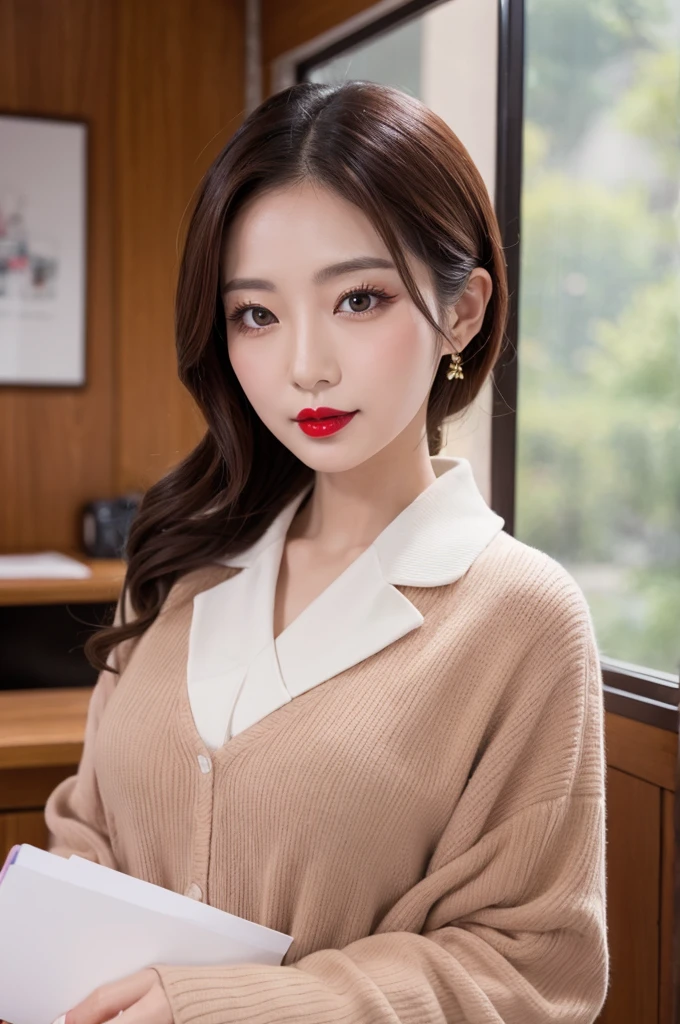secretary Japanese Red Lip
