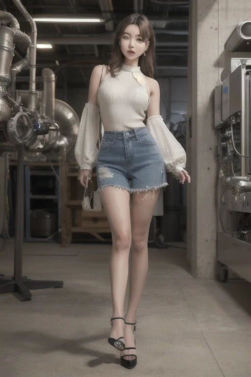 (best quality:1.4), (masterpiece:1.4), (high resolution:1.2), (Extremely detailed:1.2), Human body proportions,
1 Girl, Korean Girl, (Each girl wears a different fashion:1.4), Dynamic poses, power plant,