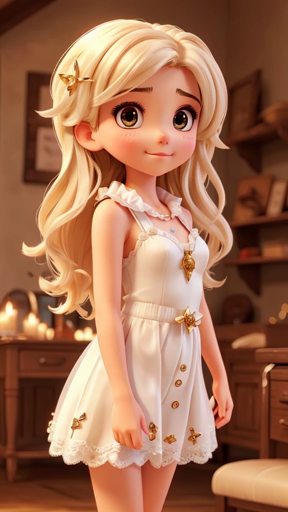 Beautiful angel, sweet, piercing look