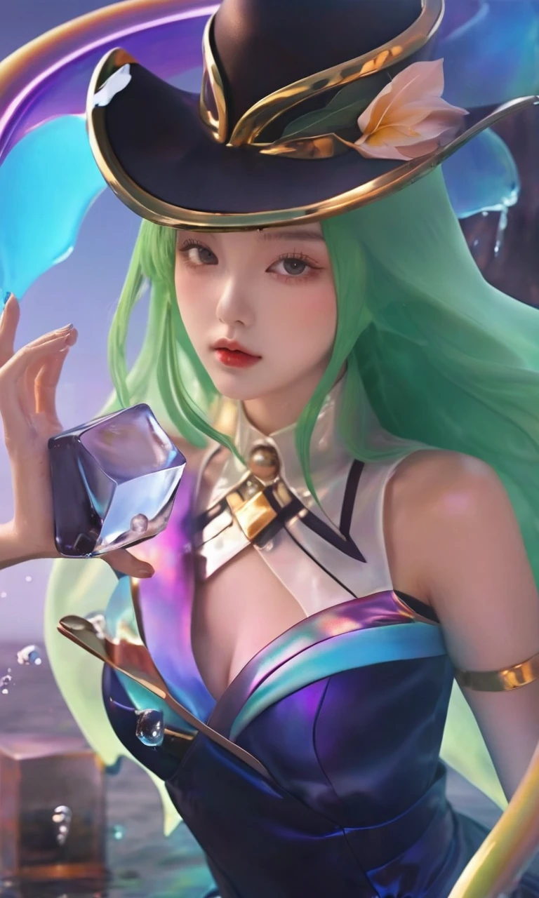 夏日Mango少女,Dopamine teenage, Cool summer days,Ice cubes,The watery girl,Delicate skin,Hydration,Shiny,Shiny,dream,Front view,bust,pearl,Mango