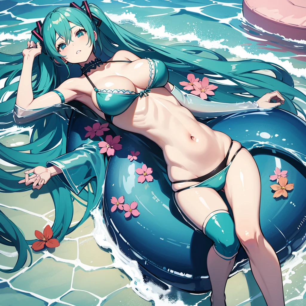 Hatsune miku with big breasts and bikini