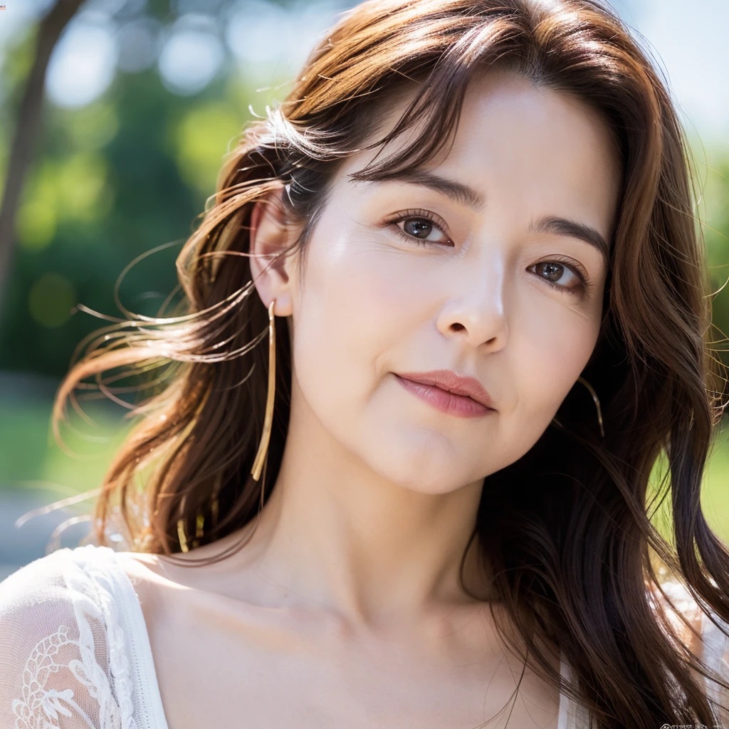 Beautiful mature woman with wavy long hair,Sexy Mature, Ultra-high resolution,(Realistic:1.4), ((Highest quality)), ((masterpiece)), (be familiar with),
