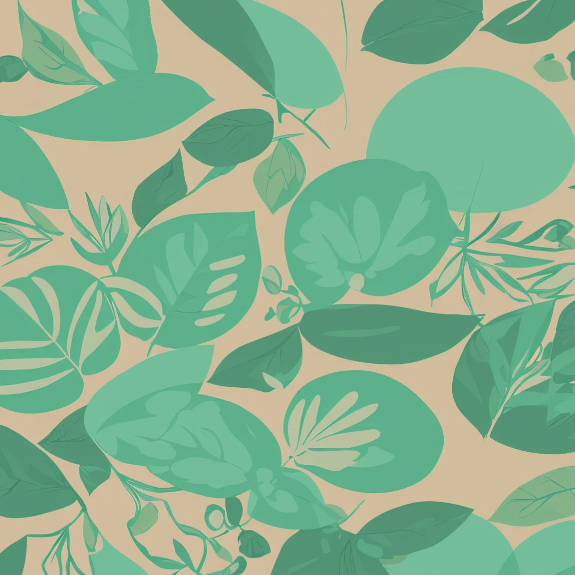 versatile mint green and cornsilk colors art design, ideal for stickers, t-shirts, posters, the design is abstract, smooth lines, its perspective is flat, vector rendering:1.4, Sticker, t-shirt, poster, vector, graphic art, emblem, Art Style: Illustrative, with thick lines.