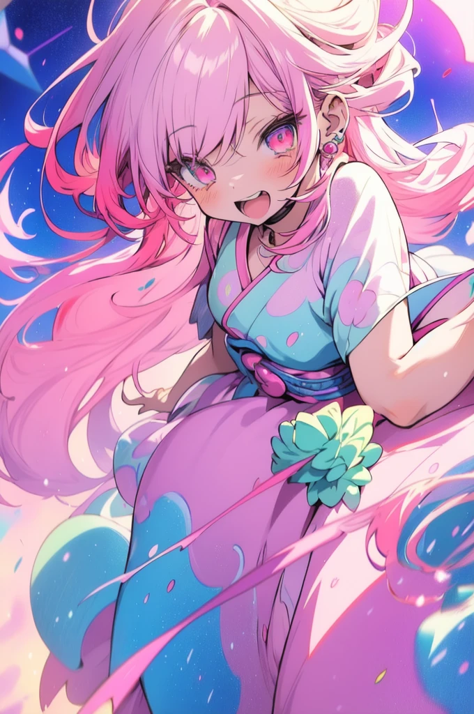 Anime girl with colorful hair and colorful dress, rossdraws pastel vivid, rossdraws cartoon vibrant, Anime Style 4k, Beautiful anime portraits, art germ colorful!!!, ! Dream Art Germ, Beautiful Anime Girls, Anime style digital art, Anime Art Wallpaper 4k, Anime Art Wallpaper, Digital anime art, Highly detailed art gems