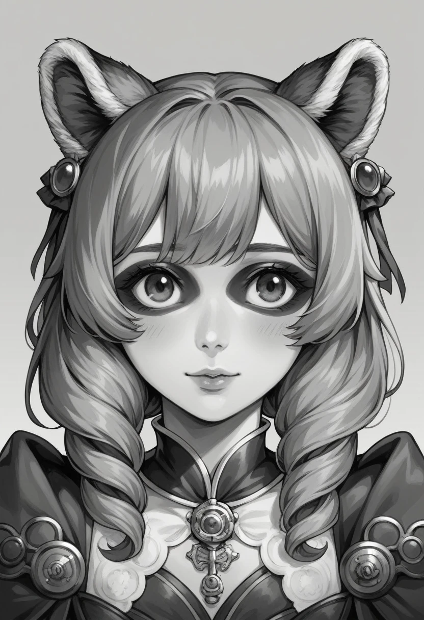 very beautiful girl in black and white outfit with brown and white raccoon ears, attractive raccoon girl, beautiful young girl, computer graphics games, fantasy style clothes, fashionable clothes for role-playing games, very beautiful cute raccoon girl, realistic fantasy render, Portrait of a raccoon girl in steampunk style, render cute Girls, fantasy outfit