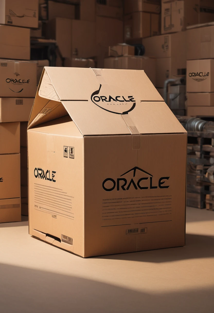 A cardboard design for an assembled home,Carton flat,Literary style,The logo name is oracle,Lay the carton flat,Industrial style,detail,high quality,