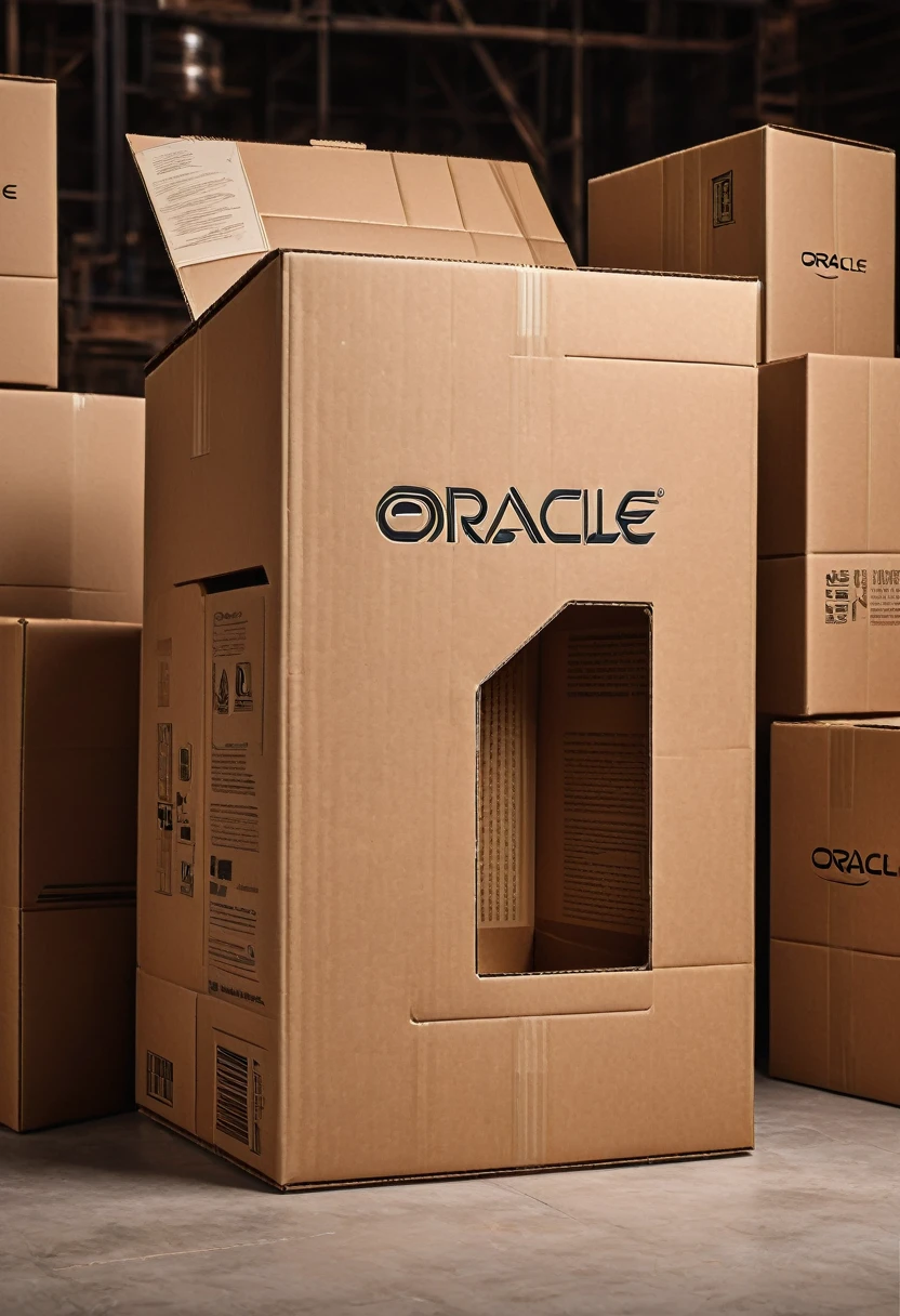 A cardboard design for an assembled home,Carton flat,Literary style,The logo name is oracle,Lay the carton flat,Industrial style,detail,high quality,