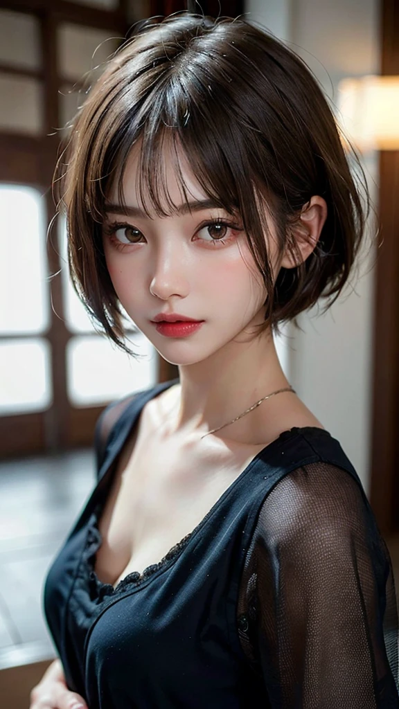 (Highest quality, masterpiece:1.3), ((Beautifully detailed face)), beautifully detailed skin, Intricate details, Very detailed, Best image quality in 8K,(18 year old girl:Prostitute,sexy:2.0,Undressing),A Japanese girl,Baby Face,(Detailed Hair,Bobcut:1.4),Detailed lips,Open your mouth,Beautiful and detailed feet,blush,Embarrassing,Realistic Face,Realistic Skin,(Vibrant Skin),Vivid lips,Lip gloss,(Brothel)