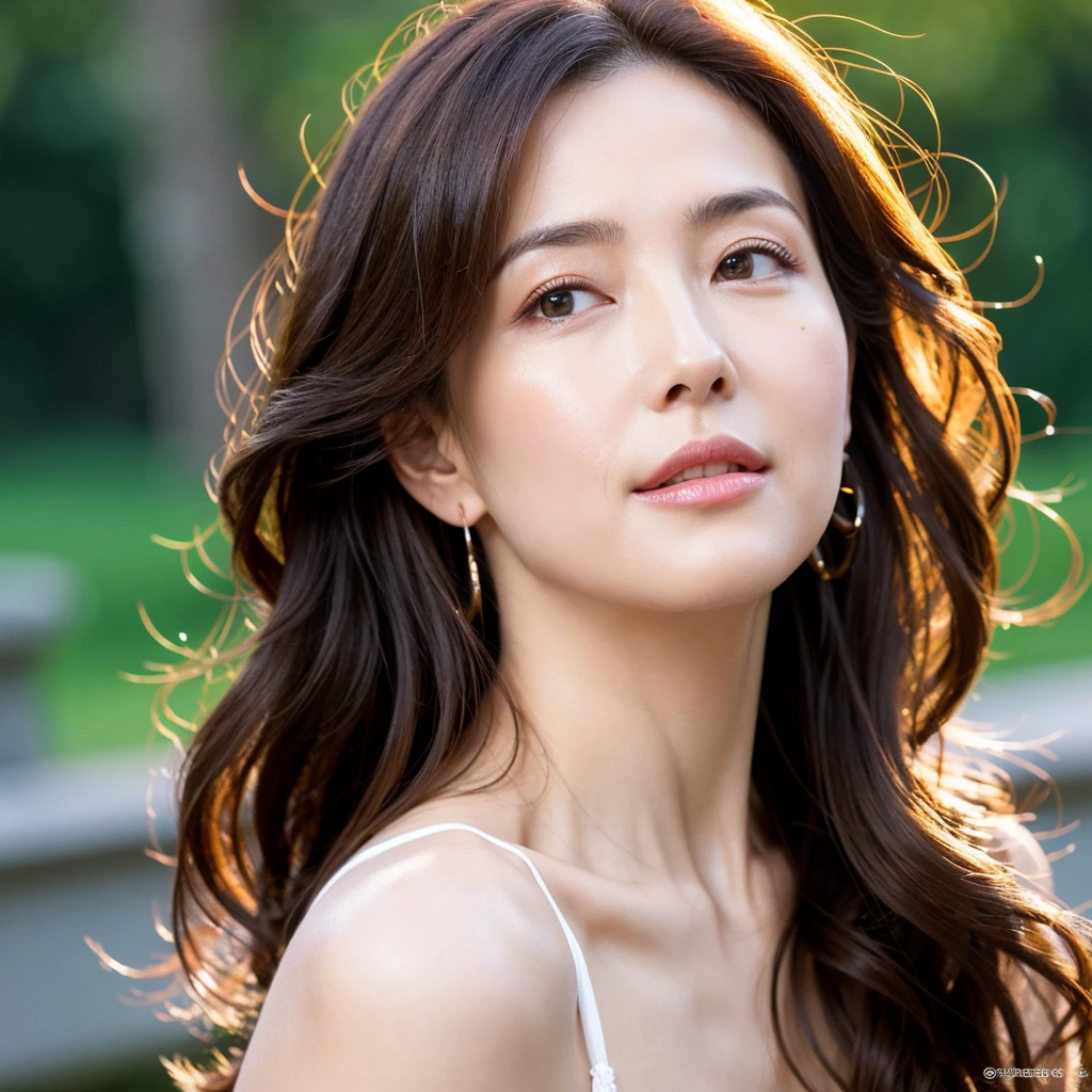 Beautiful mature woman with wavy long hair,Sexy Mature, Ultra-high resolution,(Realistic:1.4), ((Highest quality)), ((masterpiece)), (be familiar with),