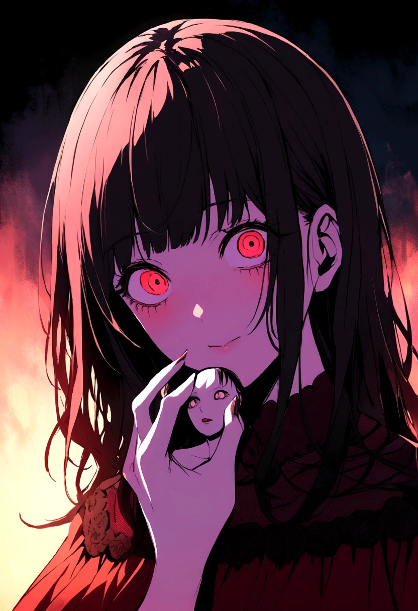 Yandere with a severed head in her hand