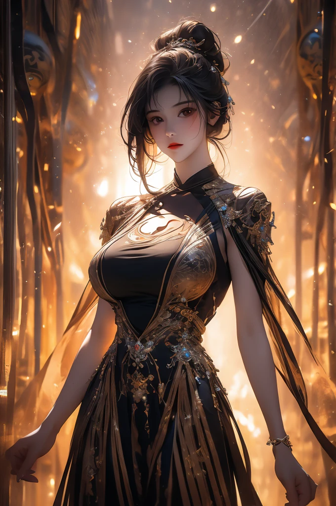 a girl with a metal structure body, gigantic breasts, big anime eye ball, a hyperrealistic painting inspired by Peter Gric, zbrush central contest winner, hyperrealism, highly detailed surrealist art, hyperrealistic illustration, hyperrealistic surrealism, very intricate photorealistic, extremely hyperdetailed, hyper detailed art, insanely highly detailed artwork, hyperrealist highly intricate, thomas veyrat intricate