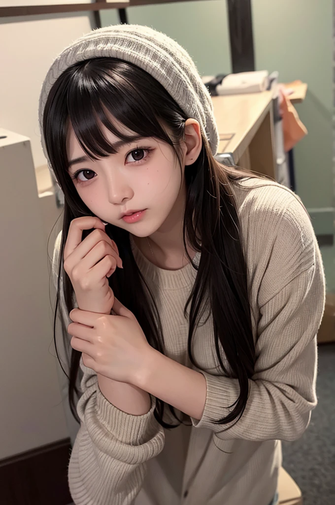 girl、Masturbation、Put your finger in the vagina、Put Yubi in your、Embarrassed face