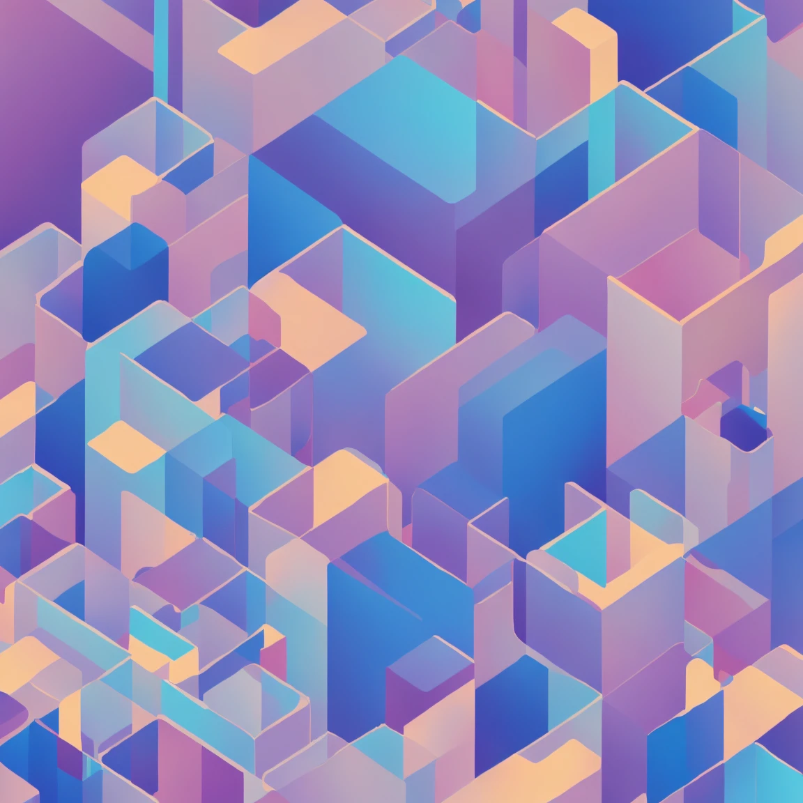 versatile periwinkle and cornsilk colors art design, ideal for stickers, t-shirts, posters, the design is abstract, smooth lines, its perspective is flat, vector rendering:1.4, Sticker, t-shirt, poster, vector, graphic art, emblem, Art Style: Illustrative, with thick lines.