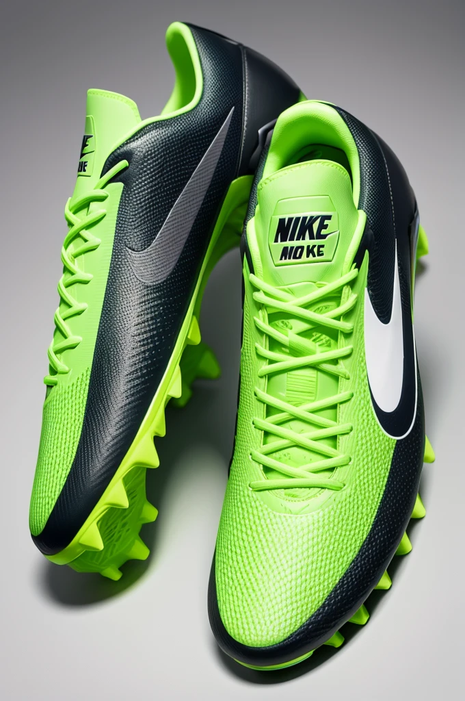 nike green cristiano ronaldo soccer cleat written sann
