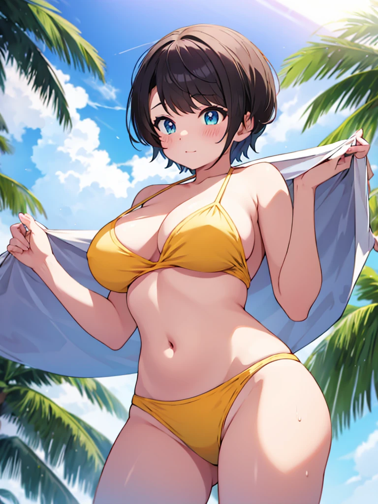 Swimwear、Big Breasts、White background