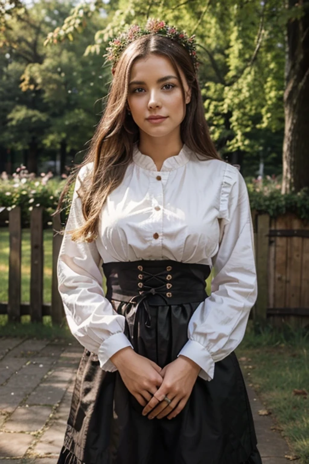 Beautiful female in traditional german clothes 