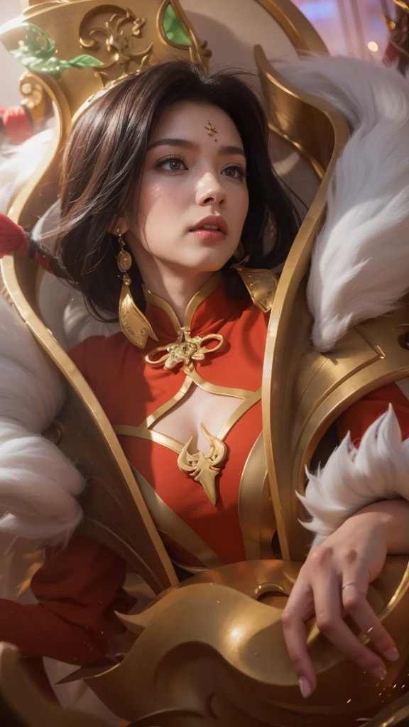 a close up of a girls  , white hair babe, big booobs ,  shadowbringers cinematic, 4 k detail fantasy, a beautiful fantasy empress, game cg, xianxia fantasy, xianxia hero, 2. 5 d cgi anime fantasy artwork, cinematic goddess close shot, ruan jia and artgerm, wow 4 k detail fantasy, hyperdetailed fantasy character