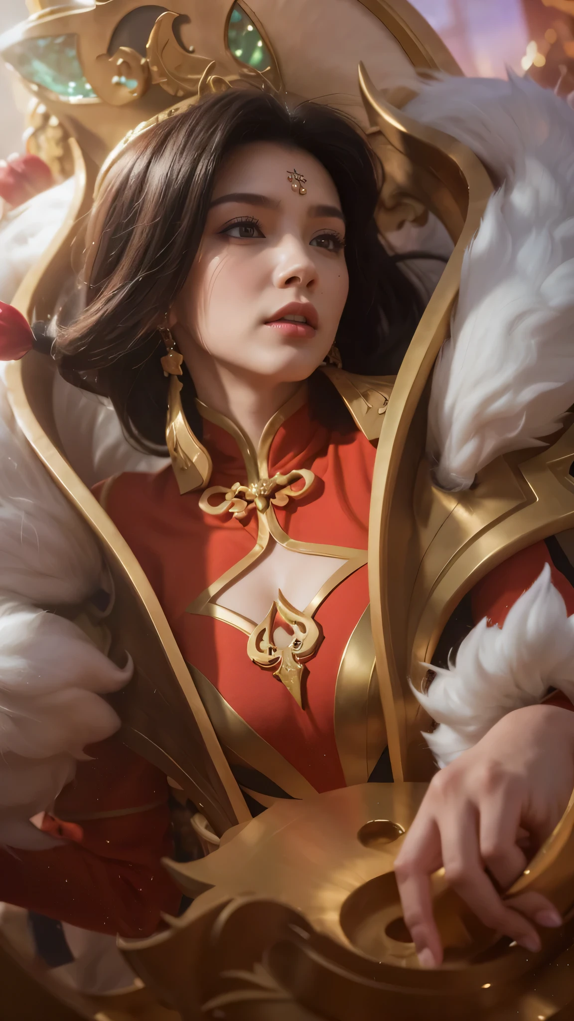 a close up of a girls  , white hair babe, big booobs ,  shadowbringers cinematic, 4 k detail fantasy, a beautiful fantasy empress, game cg, xianxia fantasy, xianxia hero, 2. 5 d cgi anime fantasy artwork, cinematic goddess close shot, ruan jia and artgerm, wow 4 k detail fantasy, hyperdetailed fantasy character