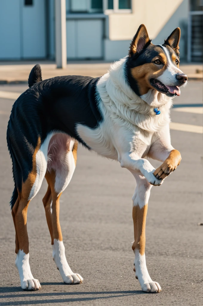 animated dog,It lasts,on two legs