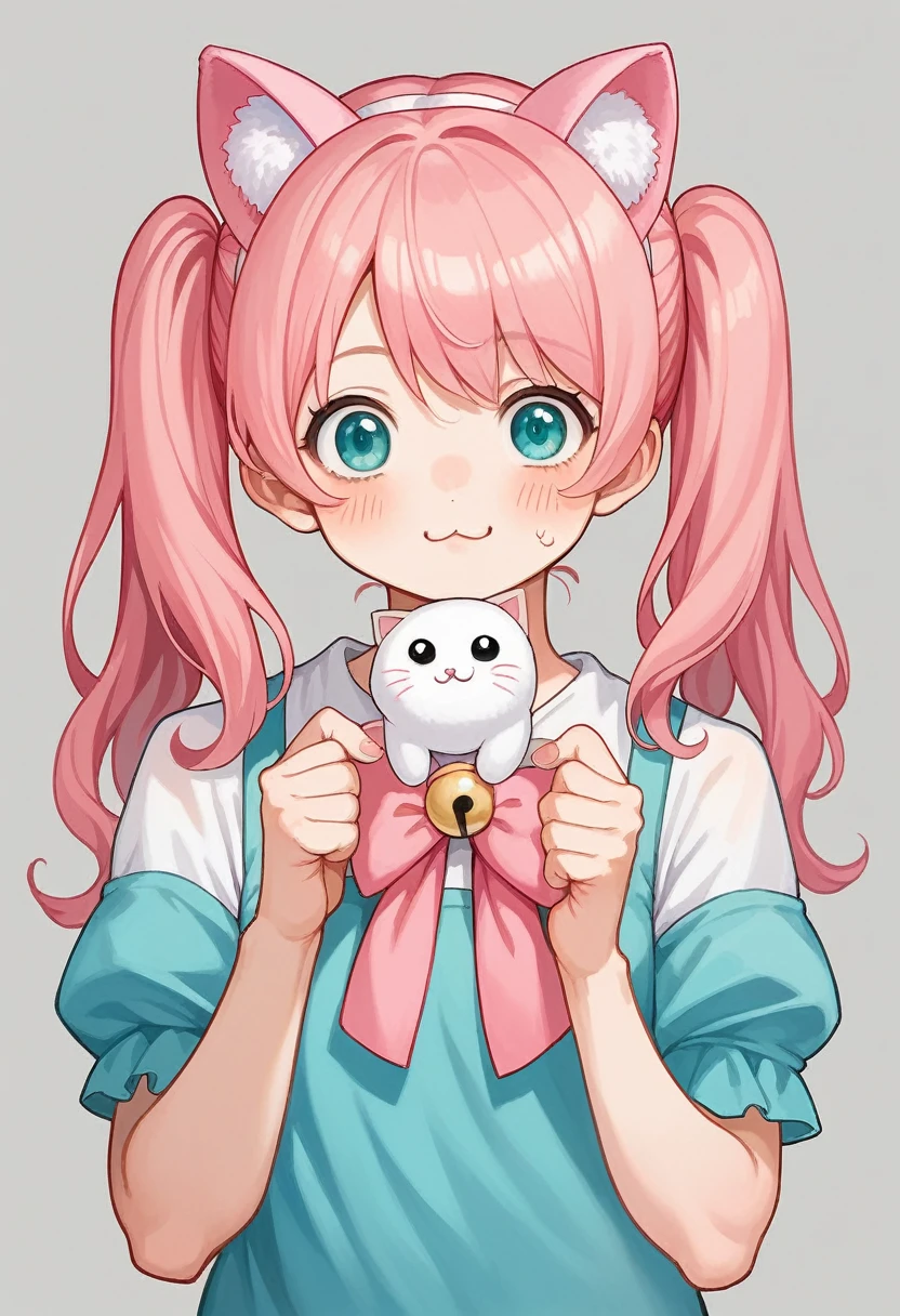 There is a girl Sd doll with a pink bow,bjd doll girl,Fake real person,Cute kawaii girl,Very pretty and cute,,Cute anime girl,Anime girls in real life,Kawaii Hairstyle,Anime girl with cat ears,Kawaii Hairstyle,Super realistic sweet bunny girl,Pink twin tails and cyan eyes,Kawaii realistic portrait,Anime Girl Cosplay,bjd face