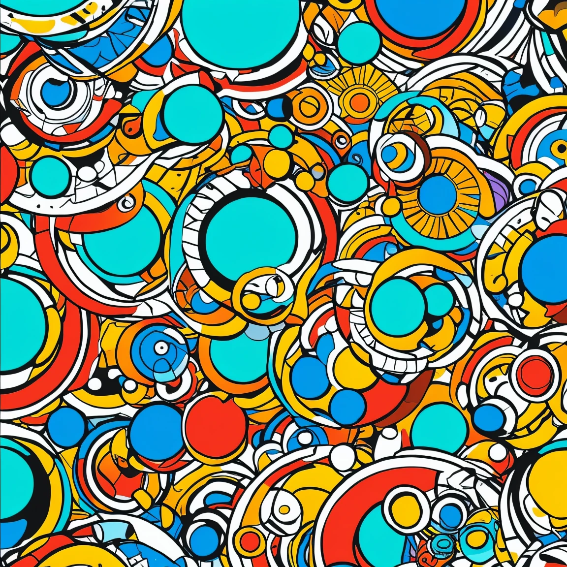 modernartist:1.3, versatile cool colors art design, ideal for stickers, t-shirts, posters, thick lines