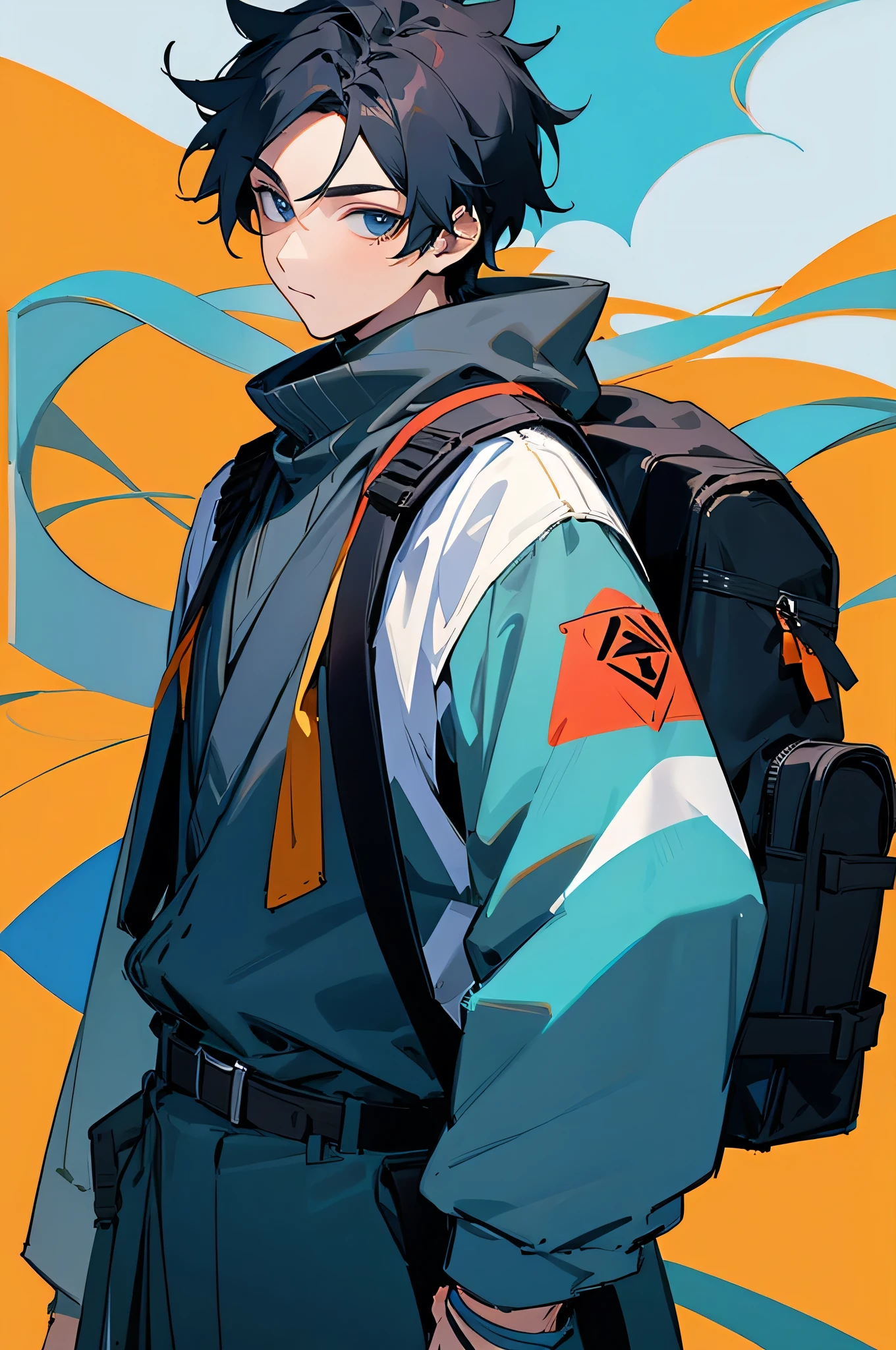 Male ,student background,Backpack,